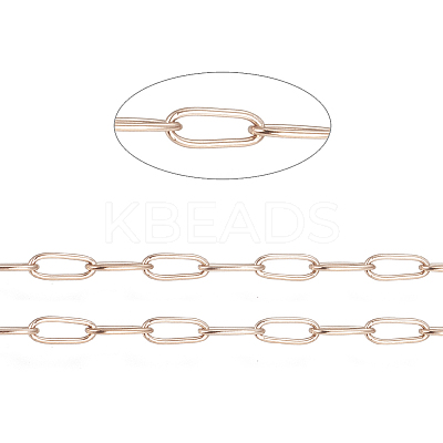 Ion Plating(IP) 304 Stainless Steel Paperclip Chains CHS-F010-01H-RG-1