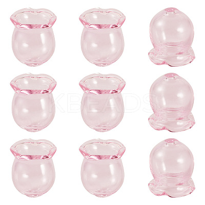 10Pcs Glass Bead Caps for Wind Chimes Making GLAA-BY0001-05E-1