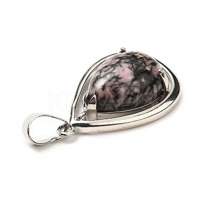 Natural Rhodonite Pendants G-B033-04P-16-1