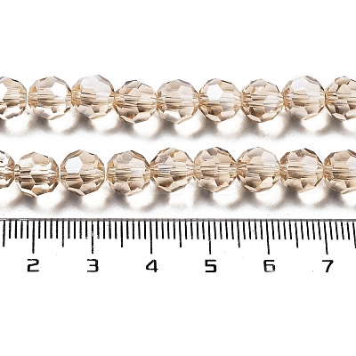 Electroplate Transparent Glass Beads Strands EGLA-A035-T8mm-A22-1
