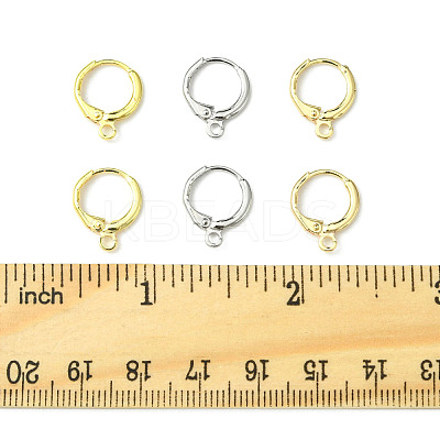 12Pcs 3 Colors Rack Plating Brass Hoop Earring Settings KK-FS0001-45-1
