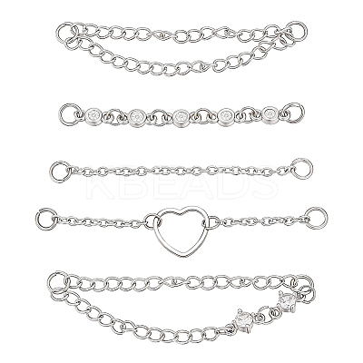 5Pcs 304 Stainless Steel Chains Links HJEW-OC00357-1