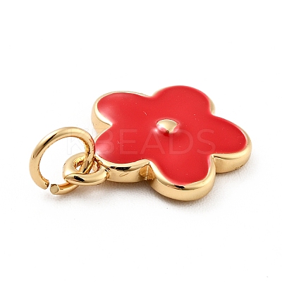 Rack Plating Brass Enamel Charms KK-G387-09G-02-1