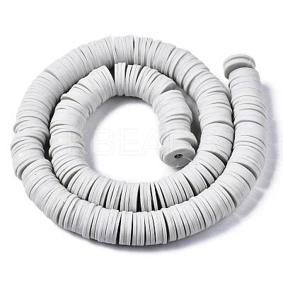 Flat Round Handmade Polymer Clay Beads CLAY-R067-12mm-39-1