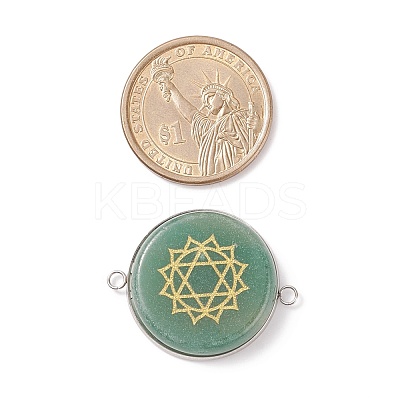 Natural & Synthetic Mixed Stone Connector Charms PALLOY-JF01647-1