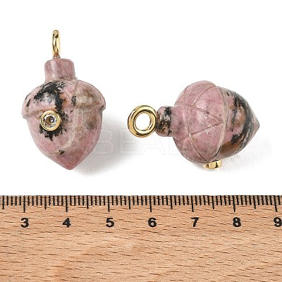 Natural Rhodonite Pendants GG-CBA105B-04P-G-1