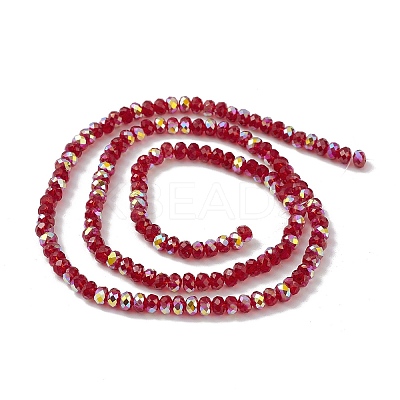 Transparent Electroplate Glass Beads Strands EGLA-F156-AB01-1