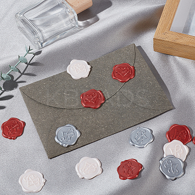 60Pcs 3 Colors Heart Adhesive Wax Seal Stickers DIY-CP0010-21-1