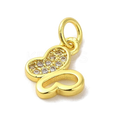 Real 18K Gold Plated Brass Pave Cubic Zirconia Pendants KK-M283-10A-01-1
