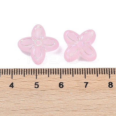 Frosted Transparent Acrylic Beads X1-OACR-P029-09B-01-1
