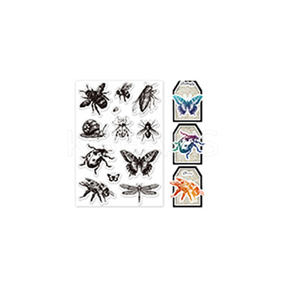 Summer Theme PVC Plastic Clear Stamps DIY-WH0631-0463-1