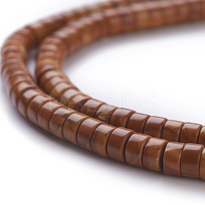 Natural Yellow Wood Lace Stone Wooden Jasper Beads Strands G-H230-23-1