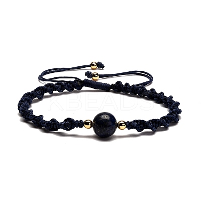 Adjustable Round Natural Gemstone Beads Bracelets for Women or Men BJEW-JB06840-1