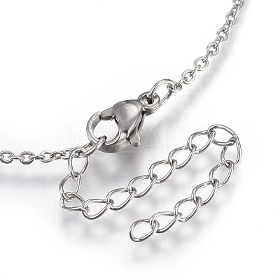 304 Stainless Steel Pendant Necklaces X-NJEW-O108-12P-1