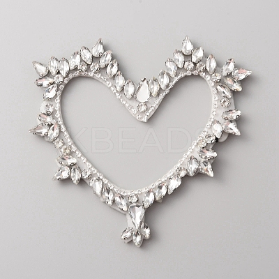 Hollow Heart Handicraft Beading Felt Appliques PATC-WH0007-20-1
