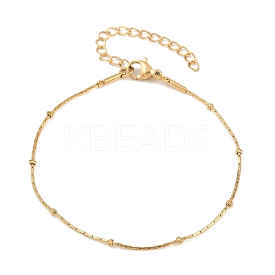 201 Stainless Steel Satellite Chain Bracelets for Women LS-BJEW-G767-01D-G-1