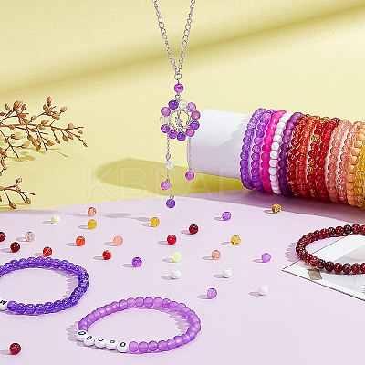 1200Pcs 24 Styles Glass Beads GLAD-PH0001-08-1