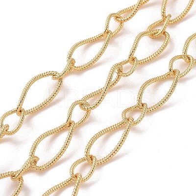 Brass Twisted Oval Link Chains CHC-K013-11G-1