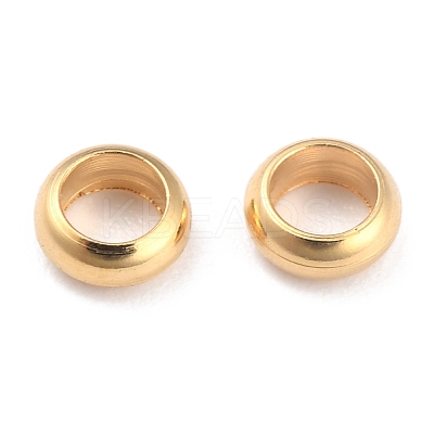 Rack Plating Brass Spacer Beads KK-O139-16D-G-1