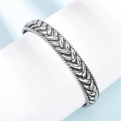 Retro 316 Surgical Stainless Steel Cuff Bangles BJEW-C142-14C-AS-1