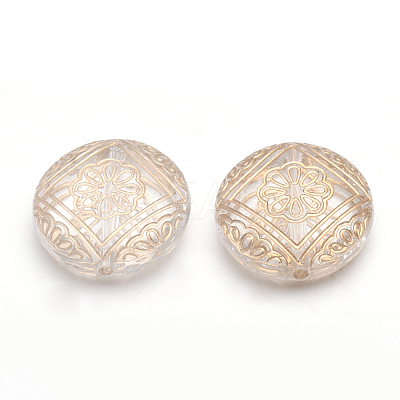 Plating Acrylic Beads PACR-S219-07-1
