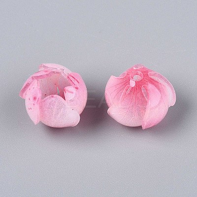 Flower Acrylic Bead Caps SACR-T017-49C-1