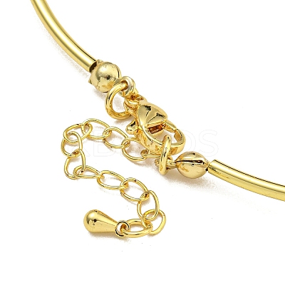 Rack Plating Brass Colorful Cubic Zirconia Link Chain Necklaces for Women NJEW-C059-06G-1