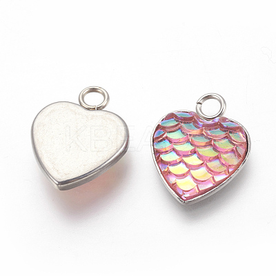 304 Stainless Steel Pendants STAS-F184-B10-1