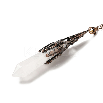 Natural Quartz Crystal Dowsing Pendulum Big Pendants G-H285-06R-25-1