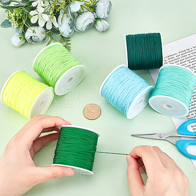 6 Rolls 6 Colors Braided Nylon Thread NWIR-PH0002-07A-1