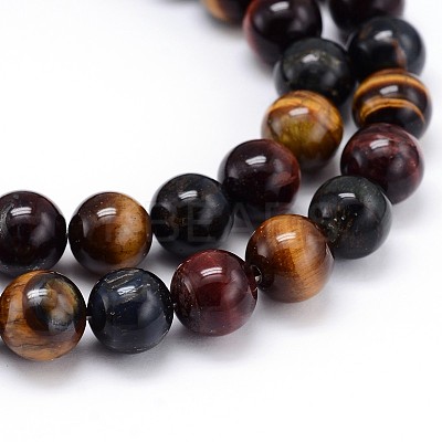 Natural Gemstone Round Bead Strands G-J303-13-14mm-1