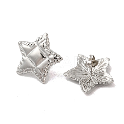 Non-Tarnish 304 Stainless Steel Stud Earrings EJEW-Z022-18P-1