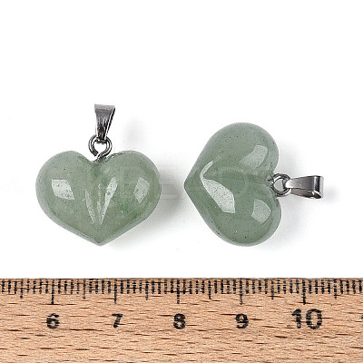 Natural Green Aventurine Chunky Pendants G-T143-19F-1