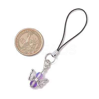 Moonstone Angel Moblie Straps HJEW-JM03147-1