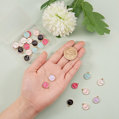 Alloy Pendants fore Enamel ENAM-CJ0001-32-1