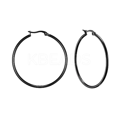 304 Stainless Steel Hoop Earrings EJEW-F105-09B-1