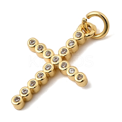 Brass Micro Pave Cubic Zirconia Pendants KK-I360-006G-04-1