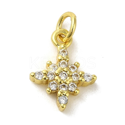 Brass Micro Pave Cubic Zirconia Charms KK-M283-16B-01-1