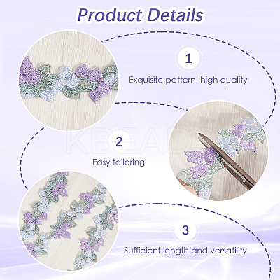 5 Yards Polyester Lace Trim Ribbon for Curtain Sofa Decoration OCOR-CY0001-33A-1