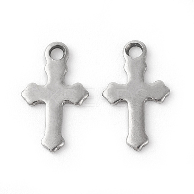 Tarnish Resistant 304 Stainless Steel Tiny Cross Charms LS-STAS-F192-080P-1