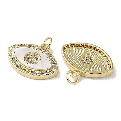 Brass Micro Pave Cubic Zirconia Pendants KK-G485-33D-G-1