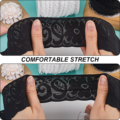 5M Nylon Elastic Lace Trim OCOR-GF0003-76B-1