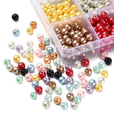 780Pcs 12 Colors Baking Paint Glass Pearl Beads HY-YW0001-03B-1