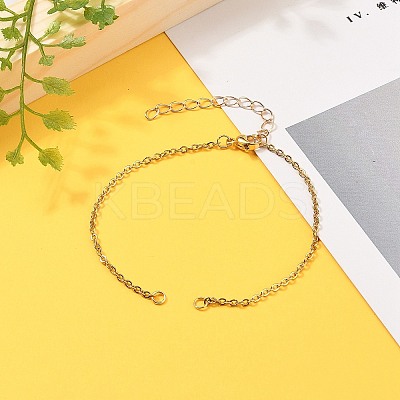 304 Stainless Steel Cable Chain Bracelet Making X-AJEW-JB00782-02-1