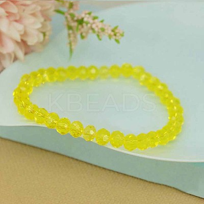 Classic Ethnic Style Faceted Glass Stretch Bracelets for Women RE4529-4-1