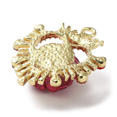 Rack Plating Light Gold Alloy Rhinestone Pendants LS-PALLOY-Z016-04G-1