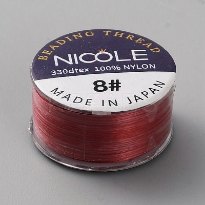 46M Round Nylon Beading Threads NWIR-WH0025-01B-1