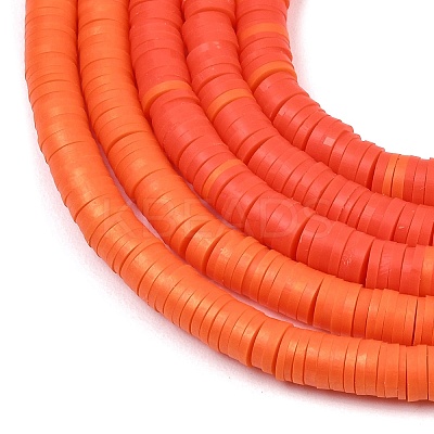 Flat Round Handmade Polymer Clay Beads CLAY-XCP0001-34-1