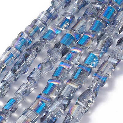 Electroplate Glass Beads Strands EGLA-L023B-HR01-1