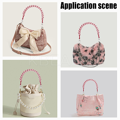 PU Leather Woven Bag Handles AJEW-WH0367-59A-1